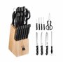 RENBERG Tenessy | Couteaux de cuisine | set complet de 15 pièces avec support en bois | parfait pour couper tous types d'ingrédi