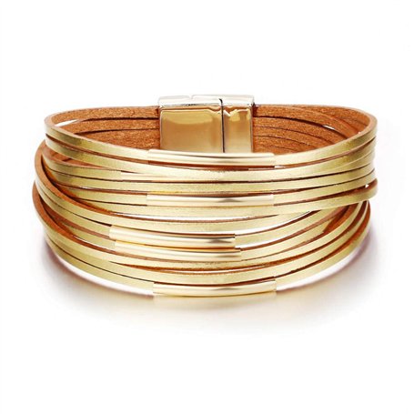 XUEQI Bracelet Cuir Femme Manchette