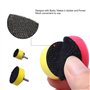 SPTA Mini Set de Polissage, 16Pcs 15mm 25mm Kit de Polissage Pad Éponge à polir Kit boule de polissage pour Voiture Ponçage pour