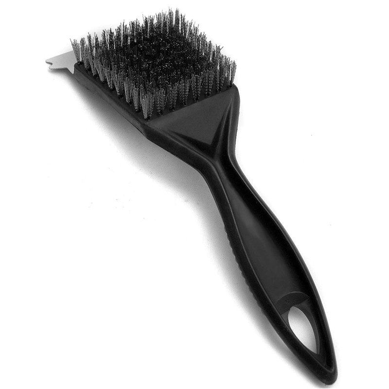 HOMETOOLS.EU - Brosse à Gril en Acier Inoxydable, Brosse métallique, Outil de Nettoyage avec grattoir, pour Gril à Charbon, Barb