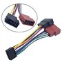 Sound-way Câble Adaptateur Faisceau Adaptateur fiche ISO Radio Compatible avec autoradio JVC/Kenwood 16 Pin 22x10 mm