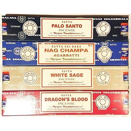 Lot de 4 boîtes d'encens Nag Champa