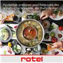 Rotel 1181250 Appareil à fondue chinoise avec fourchettes et épuisettes, appareil à fondue océane, marmite pour fondue chinoise,