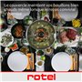 Rotel 1181250 Appareil à fondue chinoise avec fourchettes et épuisettes, appareil à fondue océane, marmite pour fondue chinoise,