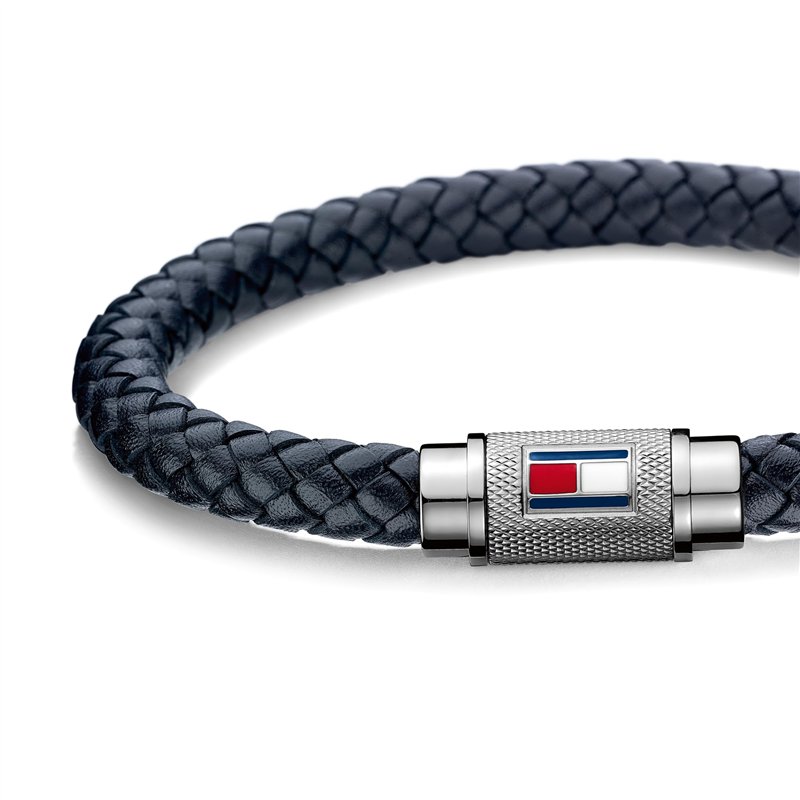 Image secondaire de Tommy Hilfiger Jewelry Bracelet en Cuir Tressé pour Homme Couleur Bleu Marine - 2701000