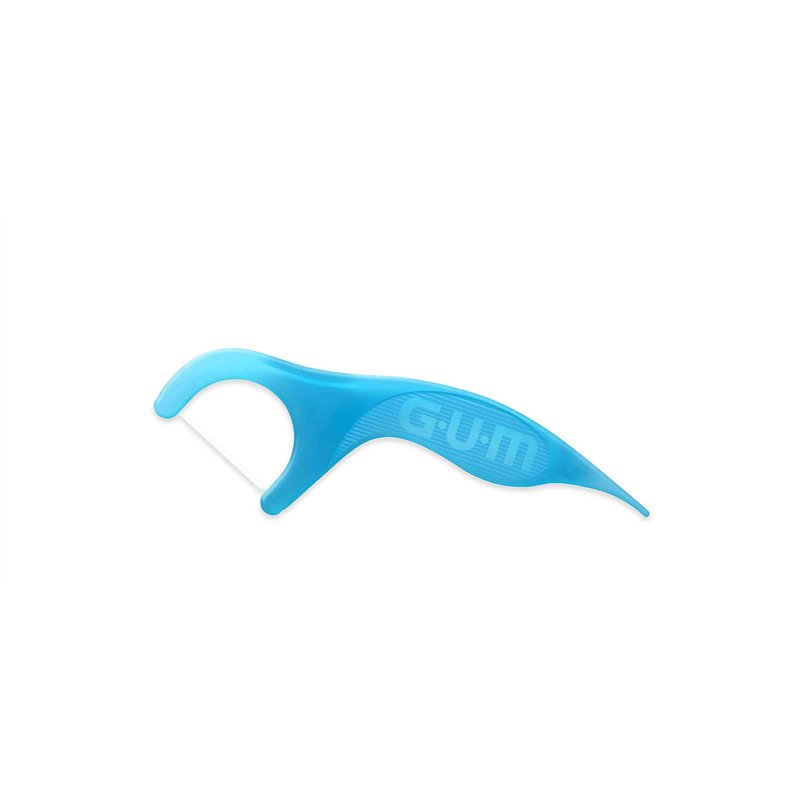 Image secondaire de GUM EASY-FLOSSERS | Porte-fil dentaire | Élimine les résidus alimentaires et la plaque entre les dents | Recouvert de fluor et d