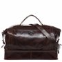 SID & VAIN Sac de Voyage Compartiment Chaussures Kingston Cuir véritable | fourre-Tout Besace Week-End XL Grand Marron | Sac Spo