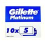 Gillette Platinum Lot de 50 lames de rechange pour rasoir classique pour homme