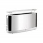 Alessi SG68 Grille-Pain Design avec Chauffe Croissants Acier Inoxydable et PC Blanc