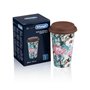 DeLonghi DLSC065 Tasse isotherme en céramique 295ml avec couvercle en silicone Motif fleurs