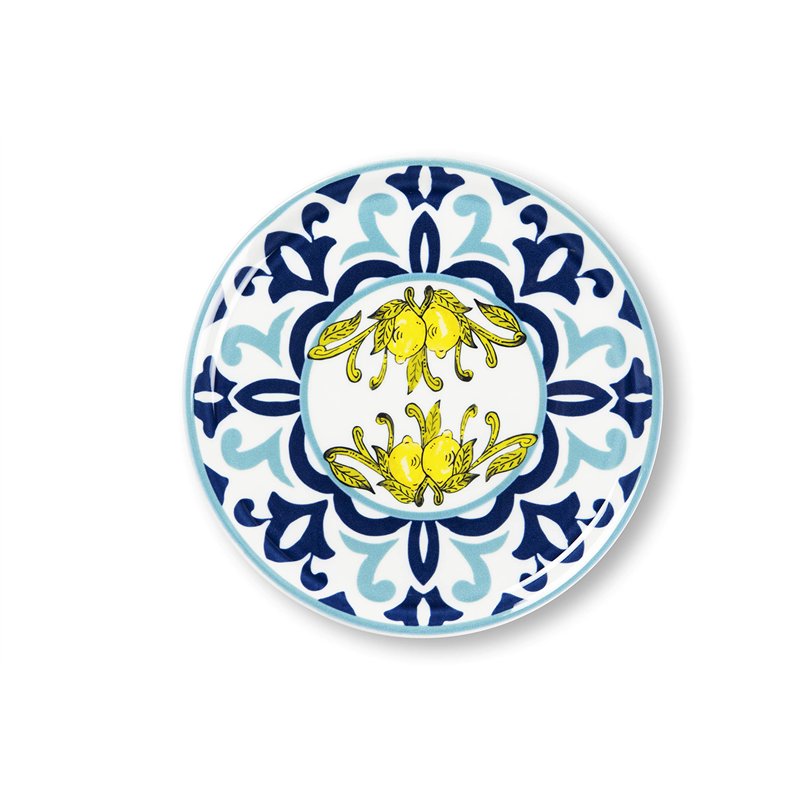 Excelsa Amalfi Lot de 6 assiettes à pizza en porcelaine