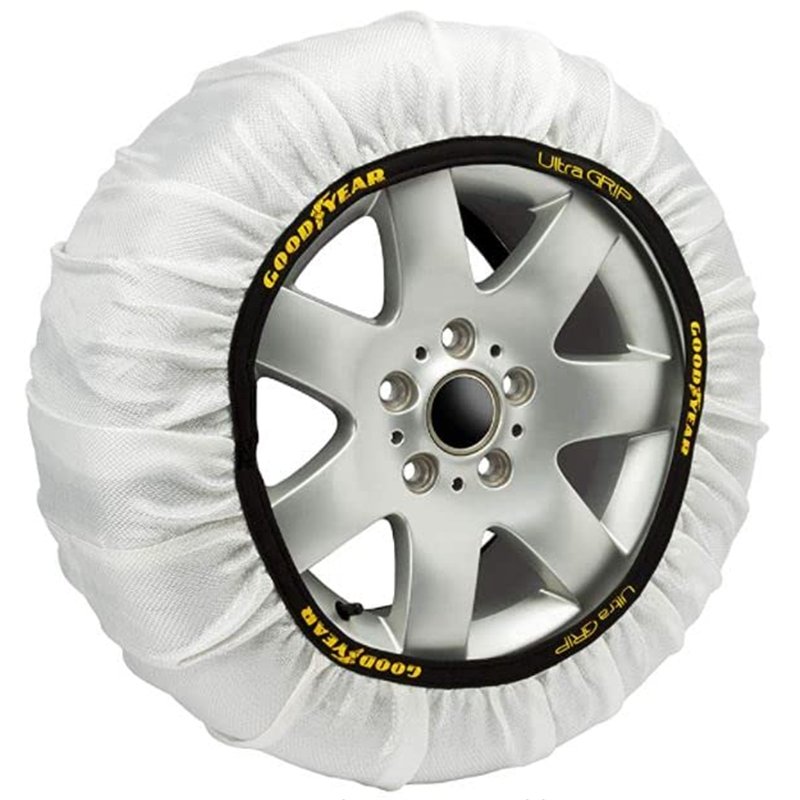 Goodyear Lot de 2 chaînes à neige en tissu pour voiture, ultra adhérence, taille XL, spécifique pour le fonctionnement du véhicu