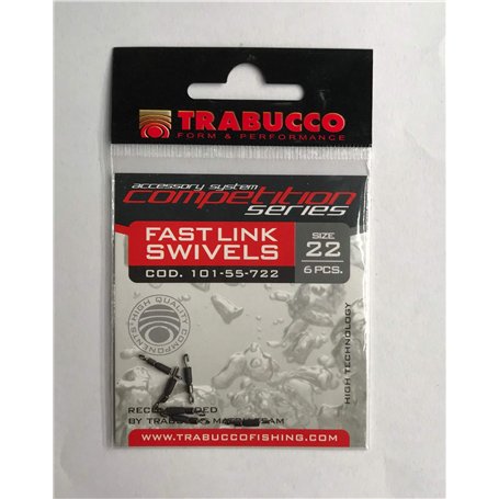 Trabucco Emerillon de Pêche Rolling Emerillon Rolling XPS Competition Fast Roll-Link Taille 22 Carpe Mer Rivière