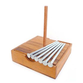 Logica Jeux Art. Clous Équilibrés - Casse-Tête en Bois Précieux - Difficulté 5/6 Incroyable - Collection Leonardo da Vinci Logica Jeux Art. Clous Équilibrés - Casse-Tête en Bois Précieux - Difficulté 5/6 Incroyable - Collection Leonardo da Vinci