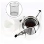 wosume Bouilloire, Pichet à Eau Pratique Théière en Acier Inoxydable avec Filtre Épaissie à Fond Plat Théière Cafetière, Pas de 