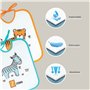 Ti TIN, Lot de 7 Bavoirs Éponge Imprimé Imperméable, 23x26cm | 73% Coton - 27% Polyester - Bavoir Bébé 6 à 12 mois - Boucle Ruba