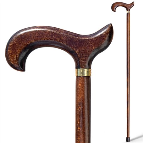 Bâton de support en bois marron foncé 92 cm
