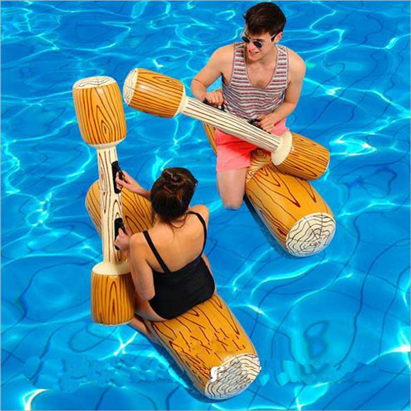 LONEEDY 2 Pcs Ensemble Flottant Gonflable Jouets, Enfants Adultes Pool Party Jeux de Sports Nautiques Connectez-Vous Radeaux pou