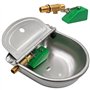 Abreuvoir Automatique en Acier Inoxydable avec Flotteur de Valve en Laiton 2 Pièces et Bouchon de Vidange, Abreuvoir pour Bétail