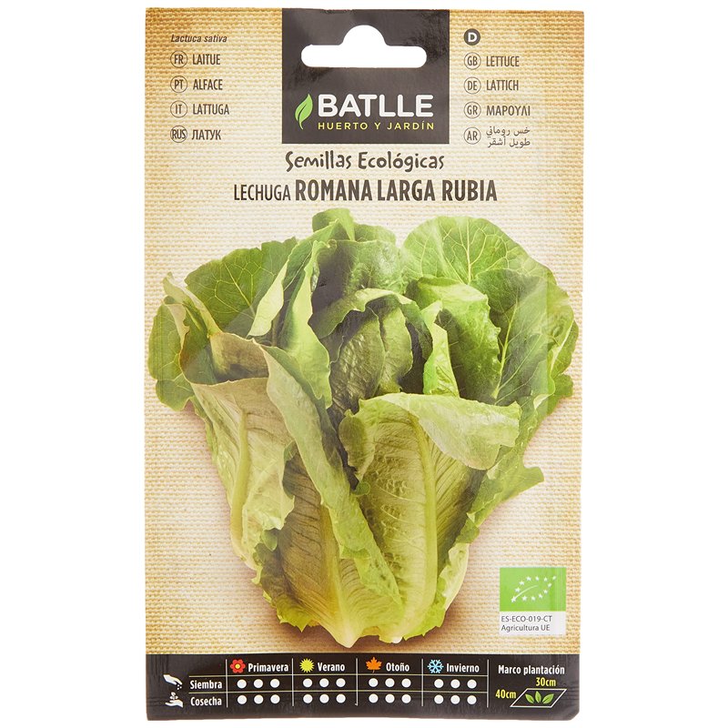 Graines Bio de Batlle - Laitue Romaine Blonde (2g)