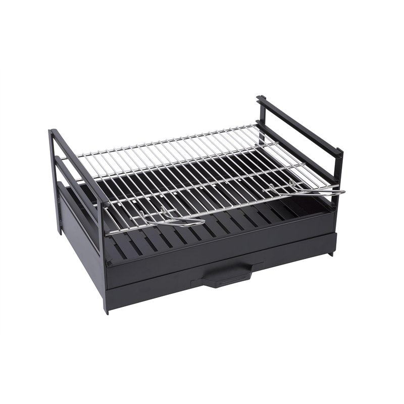 Sauvic 02728-Barbecue à Poser, avec Grille Inoxydable 18/8 60 x 40 cm, Noir