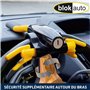 BLOKAUTO 9595 Antivol Voiture Haute Sécurité, Canne Bloque Volante Plus Visible et Dissuasif, Verrouillage Plus Pratique Presse 
