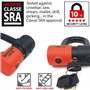 KRASER KR50+120L Antivol Moto Bloque Disque Mini U Homologué SRA + Chaine Haute Sécurité Acier Massif Boucle, Kit Sécurité pour 