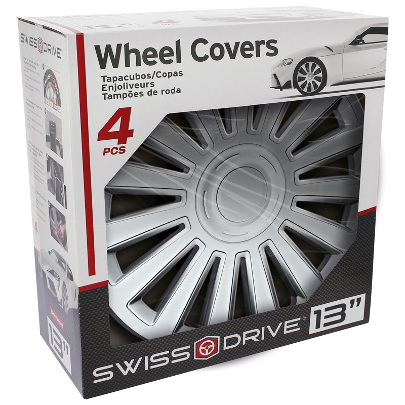 Image secondaire de Sumex VNJ3613 4 Enjoliveurs 13'' California - Argent