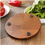 Dessous de Plat en Bois et métal - Rond - Diamètre : 20 cm - Qualité supérieure - Résistant à la Chaleur - pour casseroles Chaud