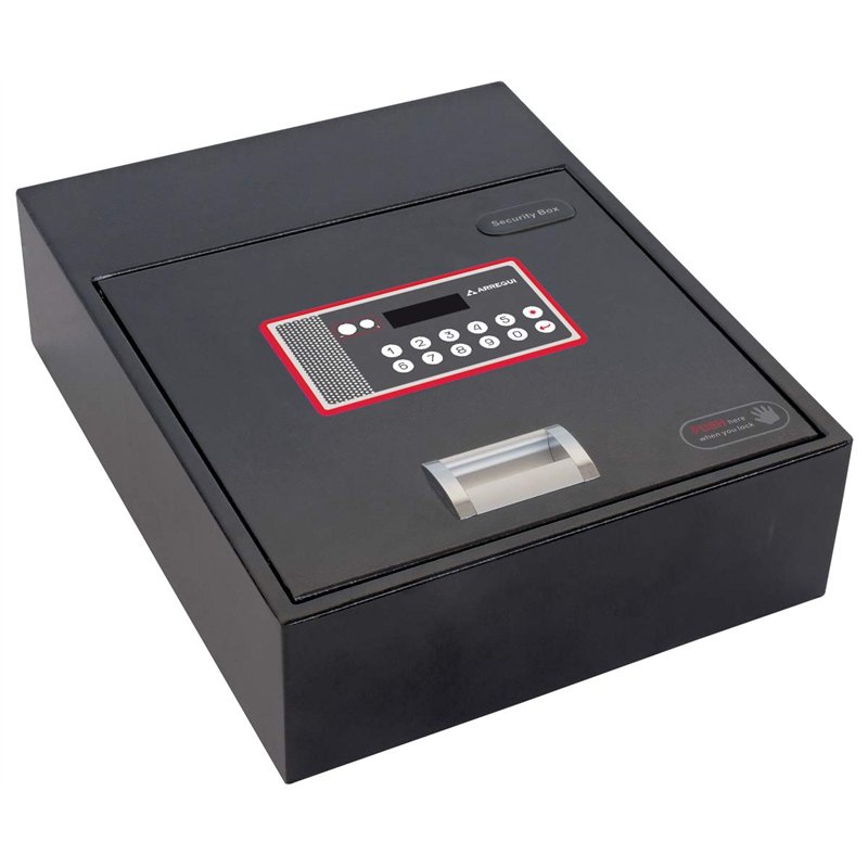 ARREGUI Basa 20000-S7 Coffre-fort à cacher pour armoire, ouverture à code électronique, 11 x 31 x 38 cm, 11 L Noir