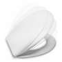 ESTOLI Abattant WC Compatible Frein de Chute | Forme O Standard | Lunette Toilette Soft Close | Charnière Réglable | Facile Inst