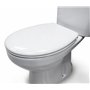 ESTOLI Abattant WC Compatible Frein de Chute | Forme O Standard | Lunette Toilette Soft Close | Charnière Réglable | Facile Inst