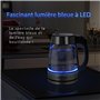 Aigostar Bouilloire Électrique en Verre avec illumination LED 1.7L 2200W, Bouilloire Inox Sans Fil à Chauffage Rapide, Filtre Am