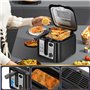 Aigostar Olivia - Friteuse compacte sans BPA avec grande fenêtre de vue et thermostat. Capacité de 2.5L, 1650W, Noire