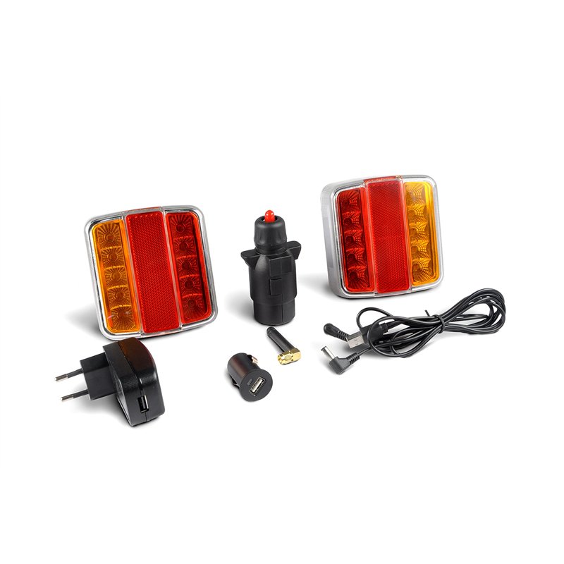 Image secondaire de GOODYEAR - Feu arrière de remorque Magnétique 4 fonctions - Position, Frein, Clignotants et Immatriculation IP65 Autonomie 10h