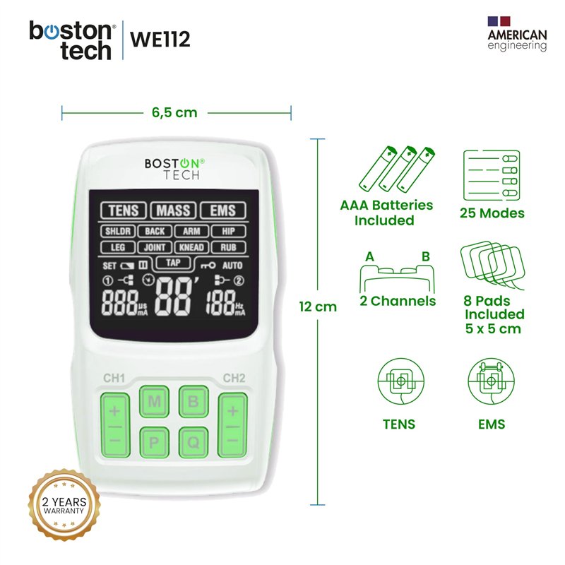 Image secondaire de Boston Tech We112eu Électrostimulateur sans Genre, Vert, Taille Unique