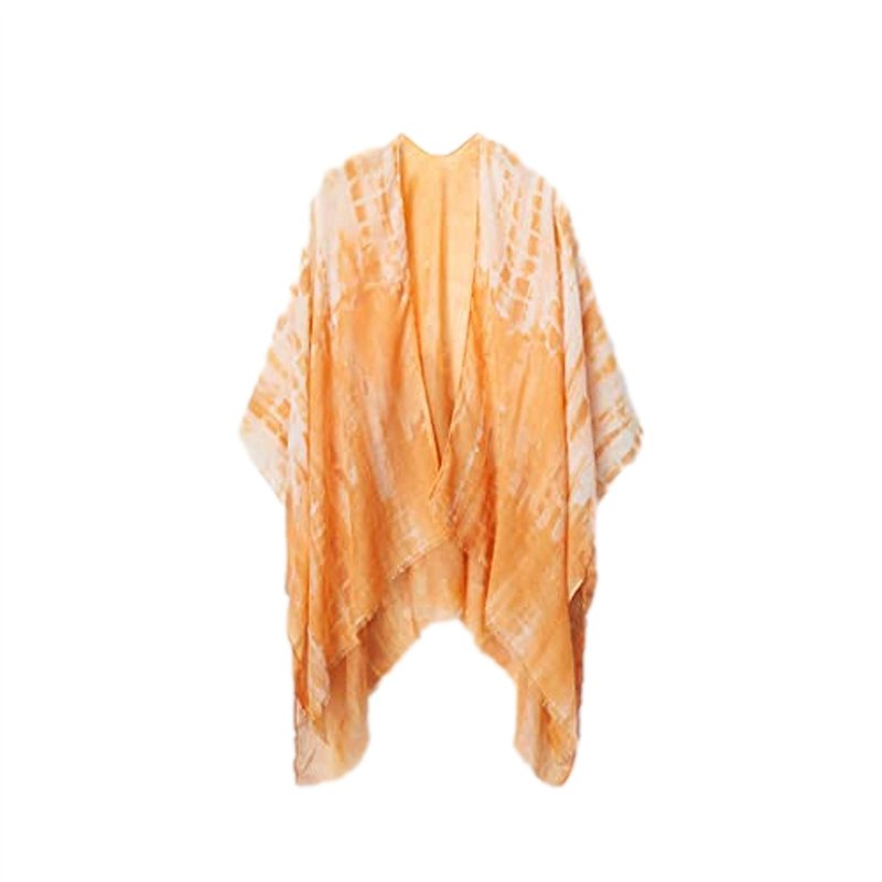 Desigual Kaftan_Tie Dye C Écharpe Tendance, Orange, U Femmes