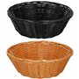 alpina Panier à Pain - 2 Pièces - Panier en Osier - Marron et Noir