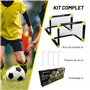 Dunlop Cage de Foot 50 x 44 x 44 cm - Ensemble de 2 Buts de Foot - Mini But Pliable - Kit Entrainement Football pour Enfants et 