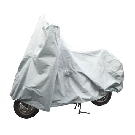 Dunlop Bâche Moto et Scooter Universelle - Housse Étanche Avec Protection Pour Pare-Brise - Extérieur - 246 x 104 x 127 cm - Pla