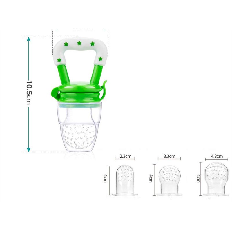 Image secondaire de Rmeet Sucette Fruit Bebe,3 Pack Chargeur de Nourriture pour Bébé Silicone Tétine Sucette de Grignoteuse Complément Alimentaire p