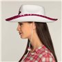 Boland Rodeo Star 54376 54376 Chapeau de cowboy à paillettes pour adulte Rose/blanc Taille unique