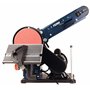 FERM Ponceuse Stationnaire - 350W - 150mm - avec 2 Bandes abrasives (P80 et P120) et 2 disques abrasifs (P80 et P120)