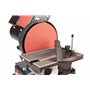 FERM Ponceuse Stationnaire - 350W - 150mm - avec 2 Bandes abrasives (P80 et P120) et 2 disques abrasifs (P80 et P120)