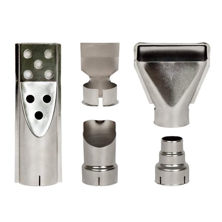 Vonroc Set de 5 Buses pour Décapeur Thermique - 5 Pièces Universelles Ø35mm - Allume-Barbecue Inclus - Compatibles avec Les Déca