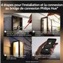 Philips Hue White & Color Ambiance Applique murale extérieurs IMPRESS, Kit de base à intensité variable jusqu'à 16 millions de c
