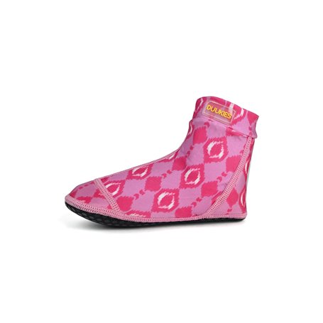 Duukies Chaussettes de bain antidérapantes pour fille - Motif ikat rose - Protection UV - Chaussures de plage