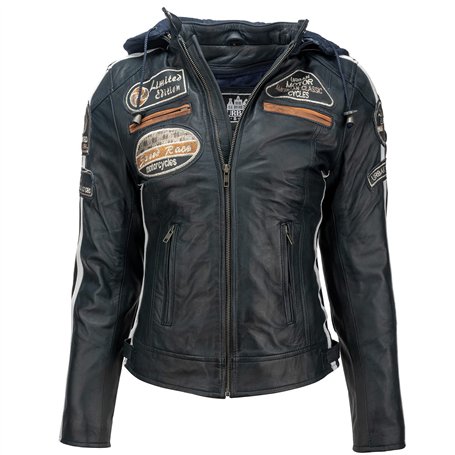 Urban Leather Femme Leren Bikerjack 58 Urban vestes pour femme