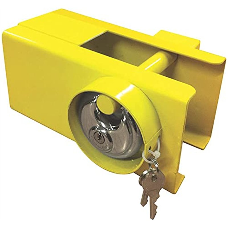 VINZ Bona Antivol de Remorque | Cadenas de Timon pour Remorque | Antivol de Timon | Protection Contre Le Vol de Remorque | Jaune