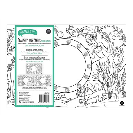 Lot de 12 Sets de Table à colorier